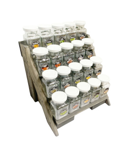 Stojak, regał na przyprawy SZARY + 20 SŁOIKÓW + GRATIS