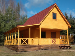 Dom drewniany 70m2 wersja całoroczna z montażem